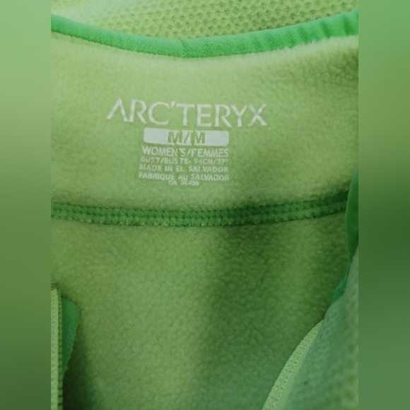 Arc'Teryx EUC Lime Green L/S Fleece Jacket Size Medium - Picture 9 of 10